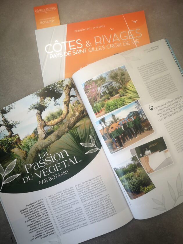 Article BOTAANY La Passion du végétal dans le magazine Côtes & Rivages avril 2024