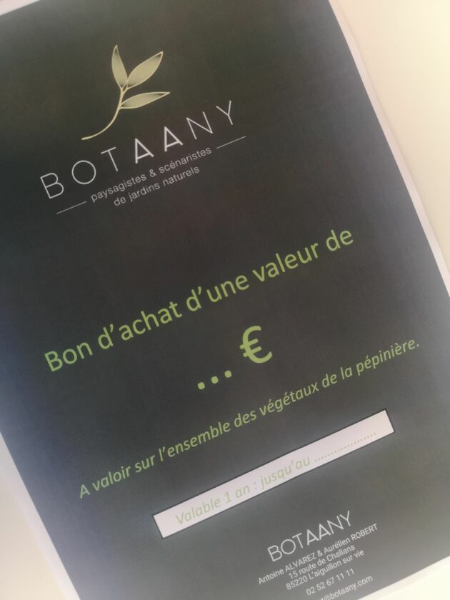 Offrez un bon d'achat botaany sur toute la pépinière