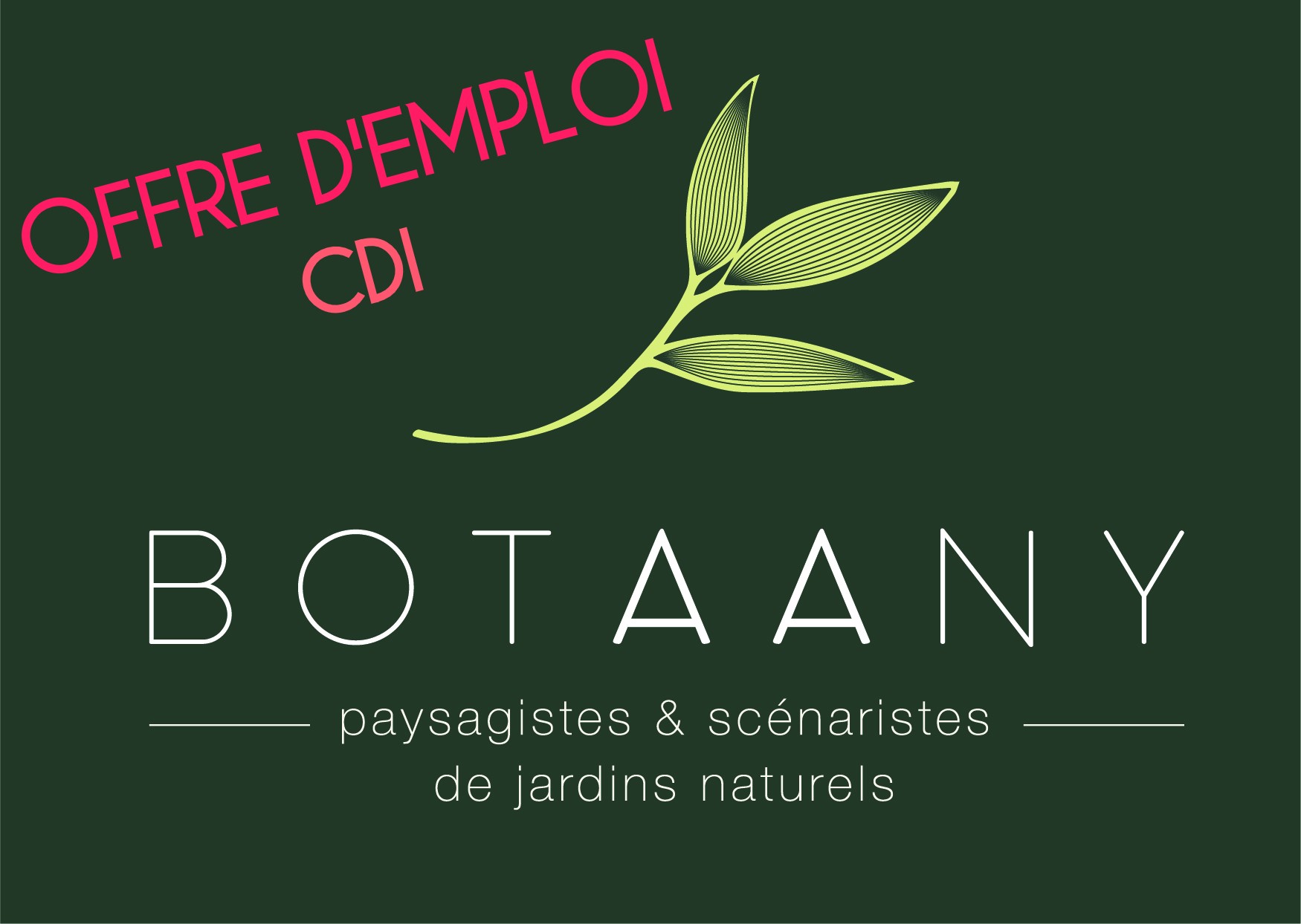 Botaany recrute un chef de chantier paysagiste en CDI à L'Aiguillon sur vie (Vendée)